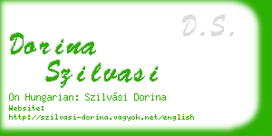 dorina szilvasi business card